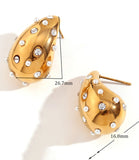 Pearls and White Diamonds Drop Earrings