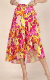 ABSTRACT PRINT WRAP SKIRT