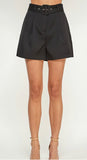 BLACK HIGHWAISTED SHORTS WITH BELT