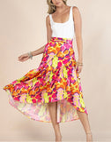 ABSTRACT PRINT WRAP SKIRT