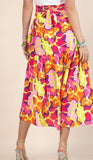 ABSTRACT PRINT WRAP SKIRT