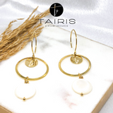 Aretes- GOLD/SILVER CIRCLE (SHELL)