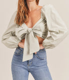 FRONT TIE CROP TOP