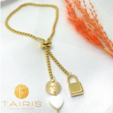 Pulsera ajustable - Lock & Heart