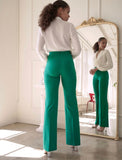 GREEN HIGH WAISTED PANTS