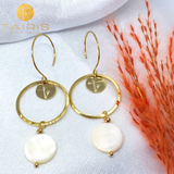 Aretes- GOLD/SILVER CIRCLE (SHELL)