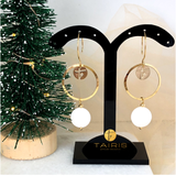 Aretes- GOLD/SILVER CIRCLE (SHELL)
