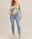 FRONT TIE CROP TOP