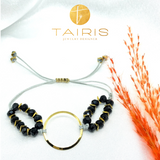 Pulsera ajustable - CIRCLE & CRYSTALS