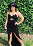 FRONT CUTOUT MAXI DRESS
