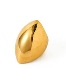 Gold Stainless Steel Oval Ring