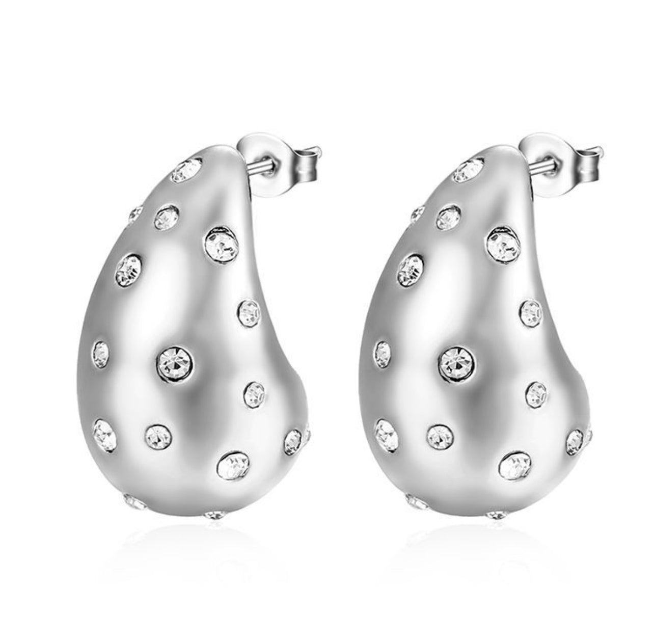 ★Tirr Lirr★ Tizen drop-shaped silver white earrings Amazon.com: Trendy Long Elongated Teardrop .925 Sterling