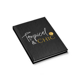 Tropical & Chic (Black) - Journal - Ruled Line