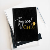 Tropical & Chic (Black) - Journal - Ruled Line